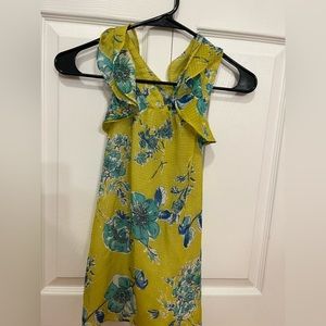 ZARA racer back ruffle blouse